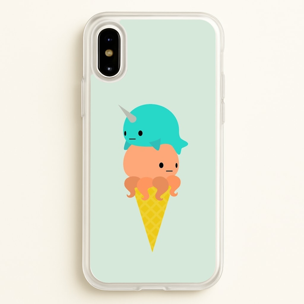 Narwhal Octopus Ice Cream - Summer Phone Case for iPhone X / XS