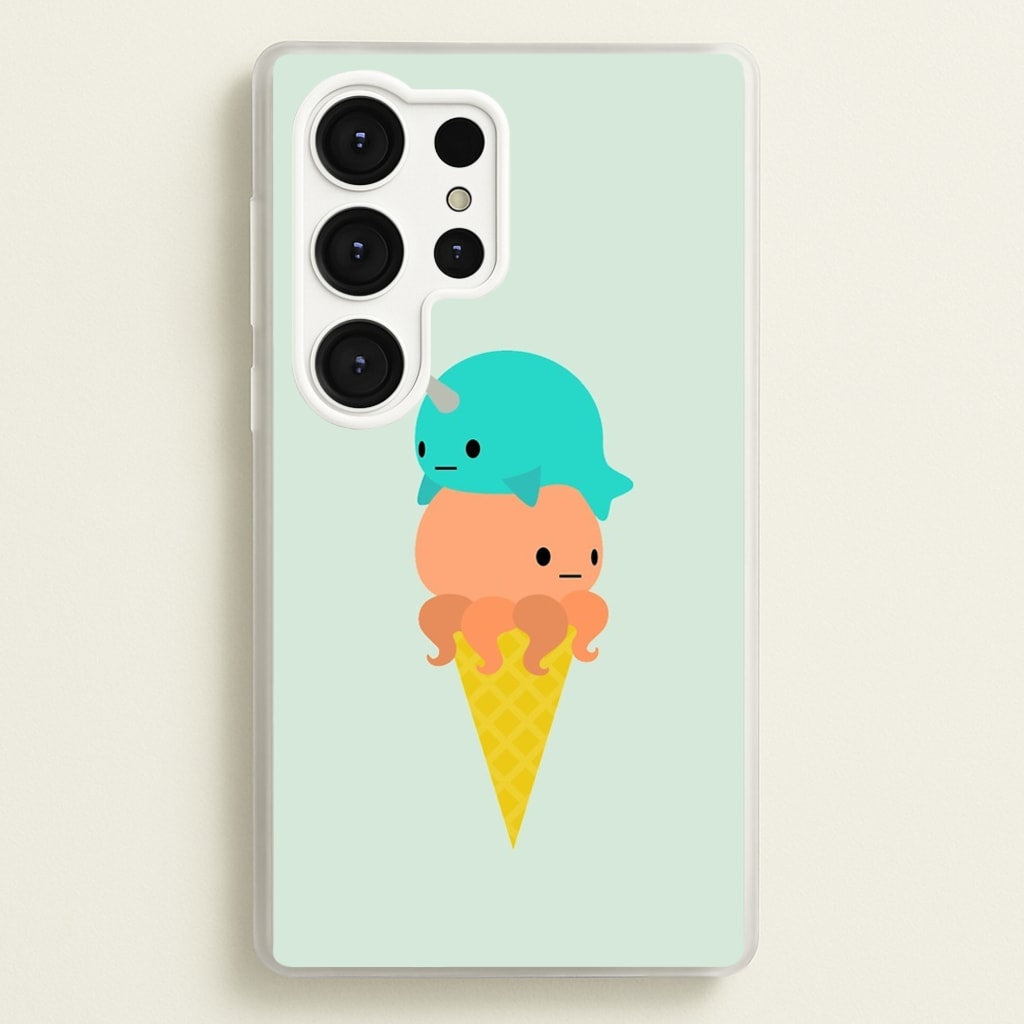 Narwhal Octopus Ice Cream - Summer Phone Case for Galaxy S25 Ultra