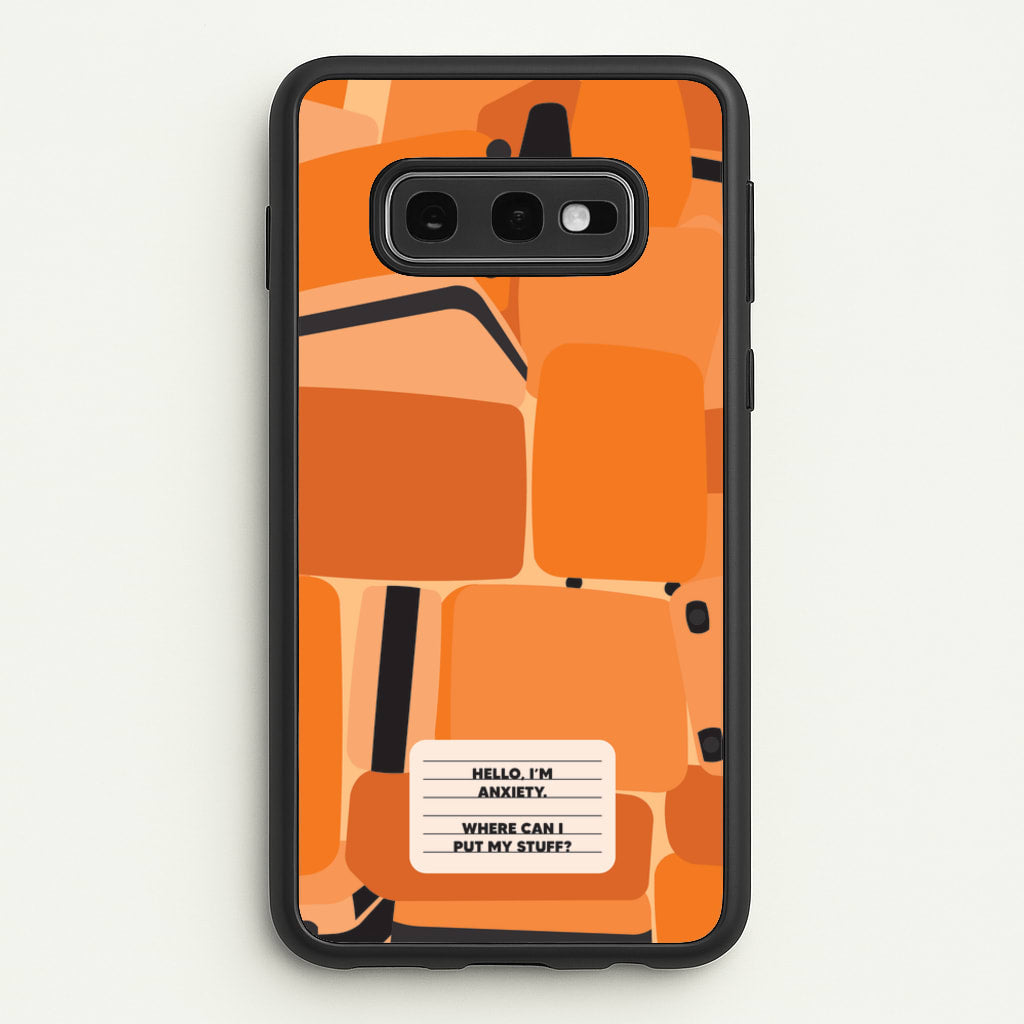 Hello I'm Anxiety - Inside Out - Disney Phone Case for Galaxy S10e