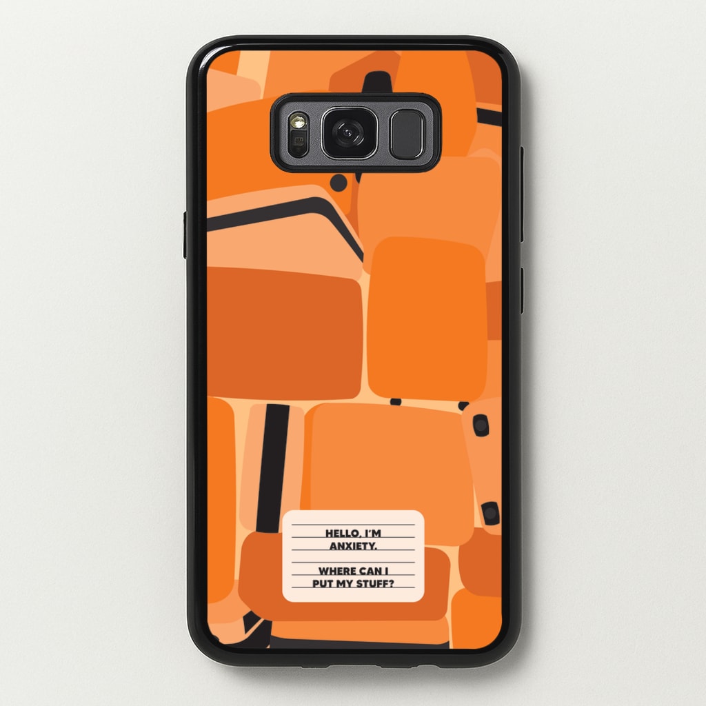 Hello I'm Anxiety - Inside Out - Disney Phone Case for Galaxy S8 Plus