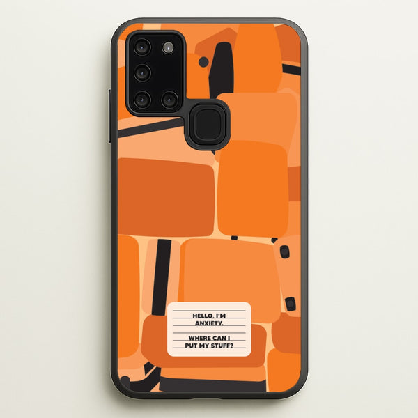 Hello I'm Anxiety - Inside Out - Disney Phone Case for Galaxy A21s