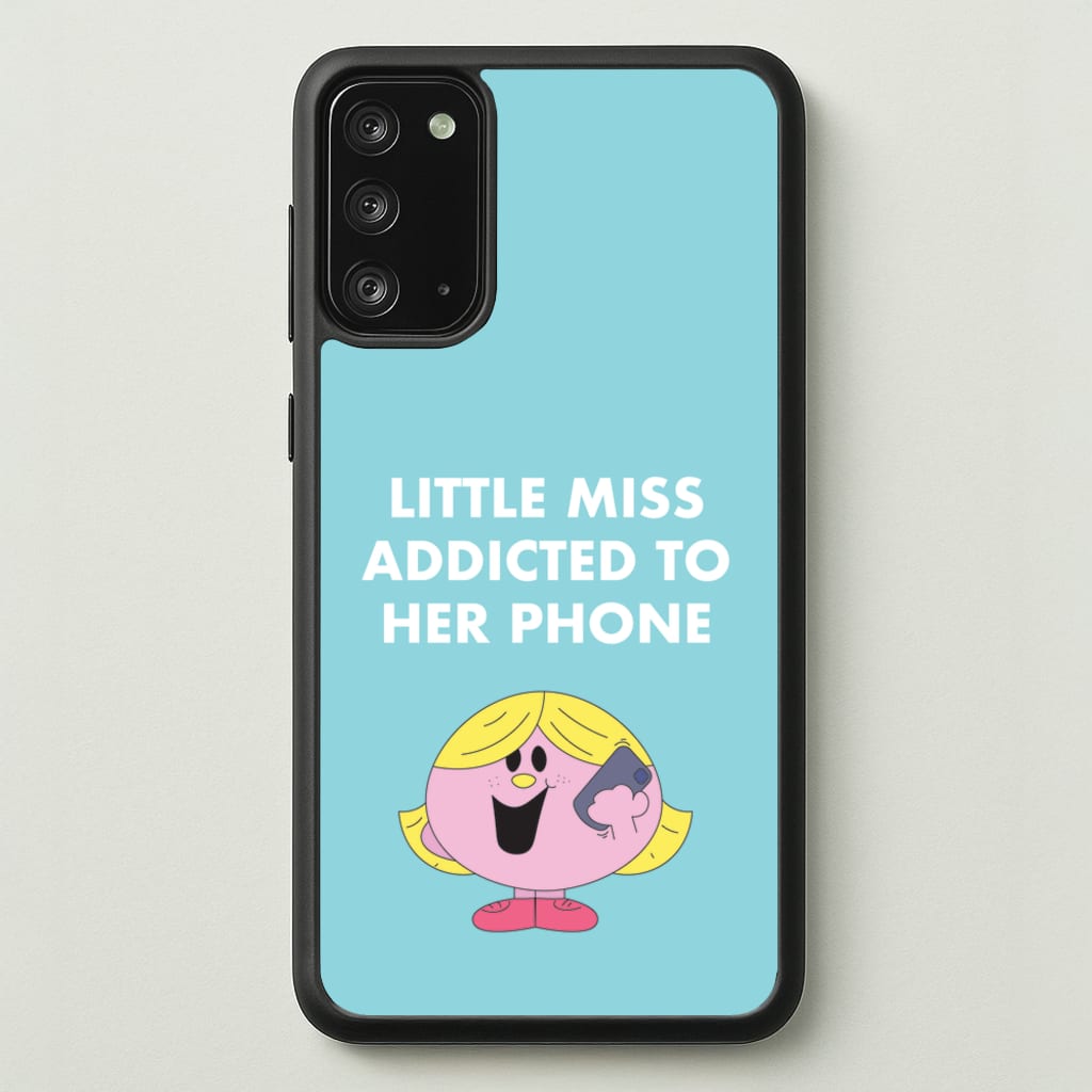 Little Miss Addicted To Her Phone - Aesthetic Quote - Aesthetic Quote Phone Case for Galaxy Note 20