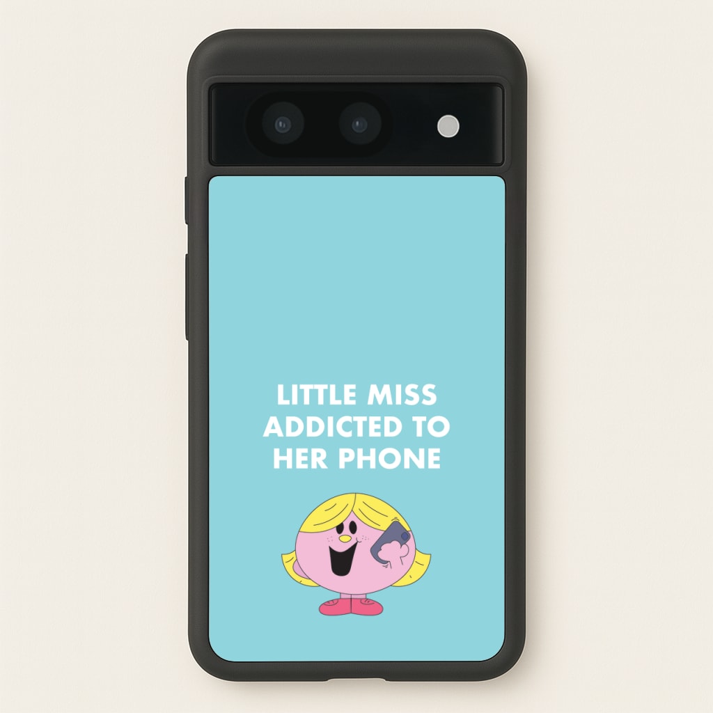 Little Miss Addicted To Her Phone - Aesthetic Quote - Aesthetic Quote Phone Case for Google Pixel 8a