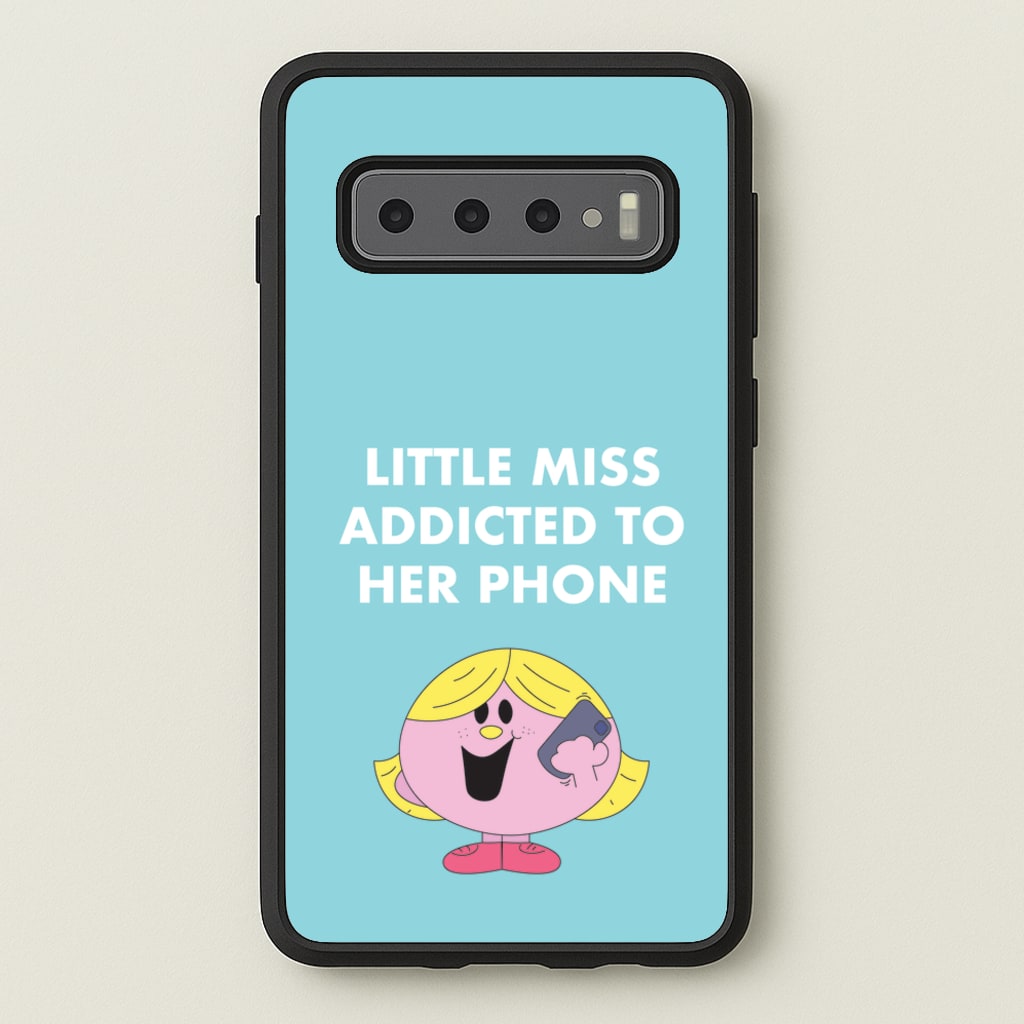Little Miss Addicted To Her Phone - Aesthetic Quote - Aesthetic Quote Phone Case for Galaxy S10 Plus