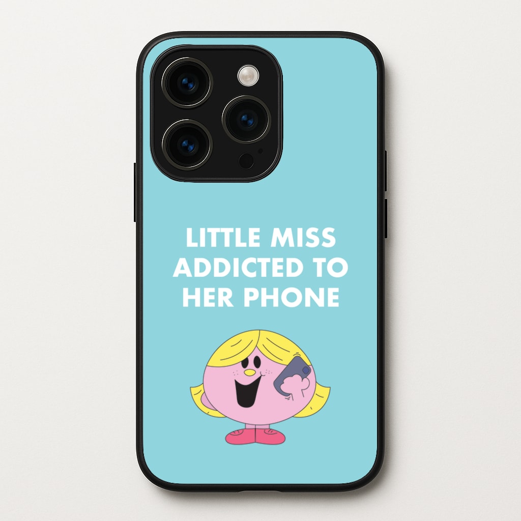 Little Miss Addicted To Her Phone - Aesthetic Quote - Aesthetic Quote Phone Case for iPhone 14 Pro Max