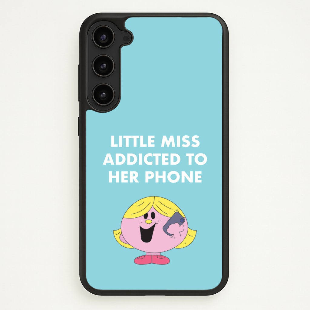 Little Miss Addicted To Her Phone - Aesthetic Quote - Aesthetic Quote Phone Case for Galaxy S23