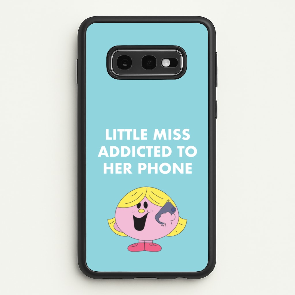 Little Miss Addicted To Her Phone - Aesthetic Quote - Aesthetic Quote Phone Case for Galaxy S10e