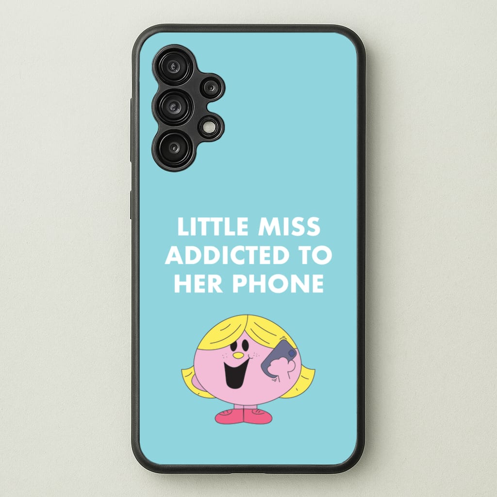 Little Miss Addicted To Her Phone - Aesthetic Quote - Aesthetic Quote Phone Case for Galaxy A13