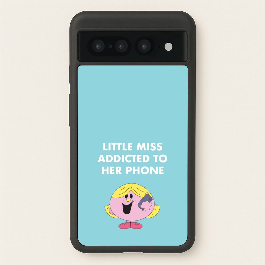 Little Miss Addicted To Her Phone - Aesthetic Quote - Aesthetic Quote Phone Case for Google Pixel 7 Pro