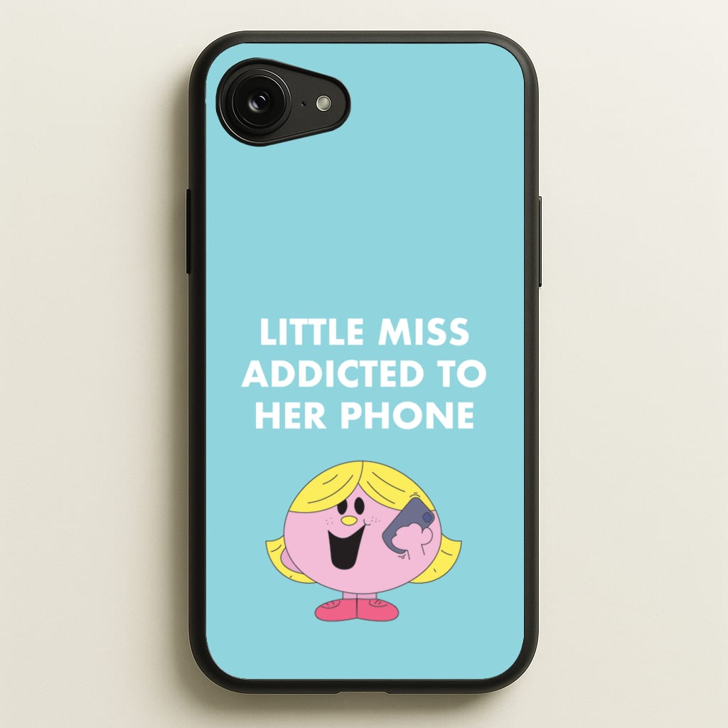 Little Miss Addicted To Her Phone - Aesthetic Quote - Aesthetic Quote Phone Case for iPhone 16e