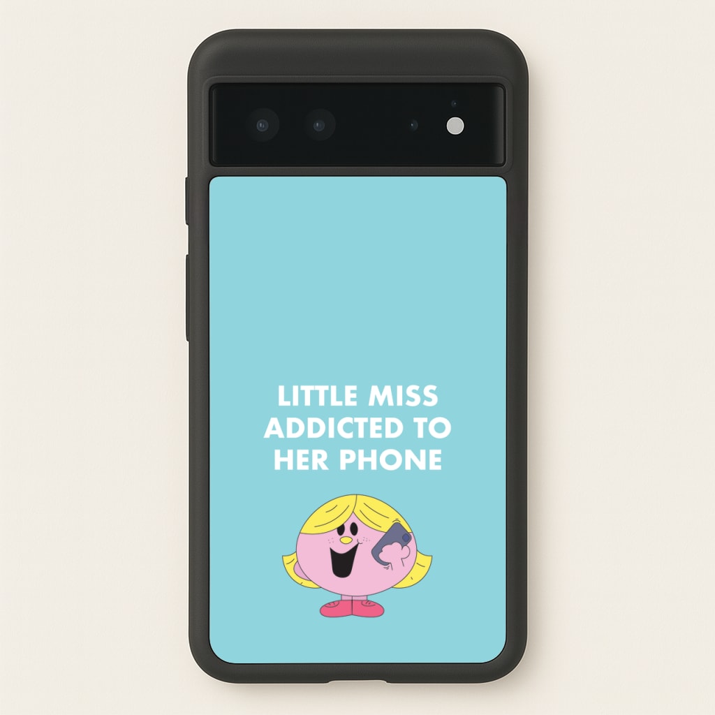 Little Miss Addicted To Her Phone - Aesthetic Quote - Aesthetic Quote Phone Case for Google Pixel 6