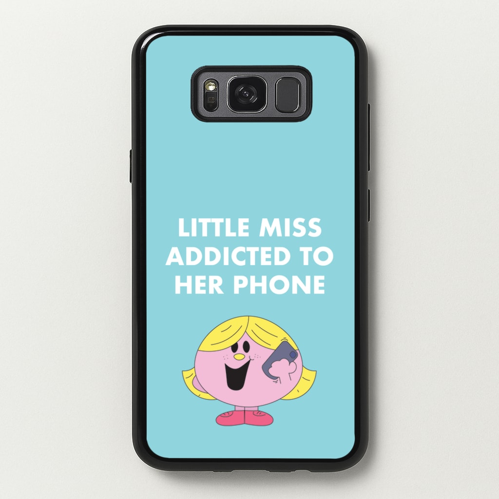 Little Miss Addicted To Her Phone - Aesthetic Quote - Aesthetic Quote Phone Case for Galaxy S8