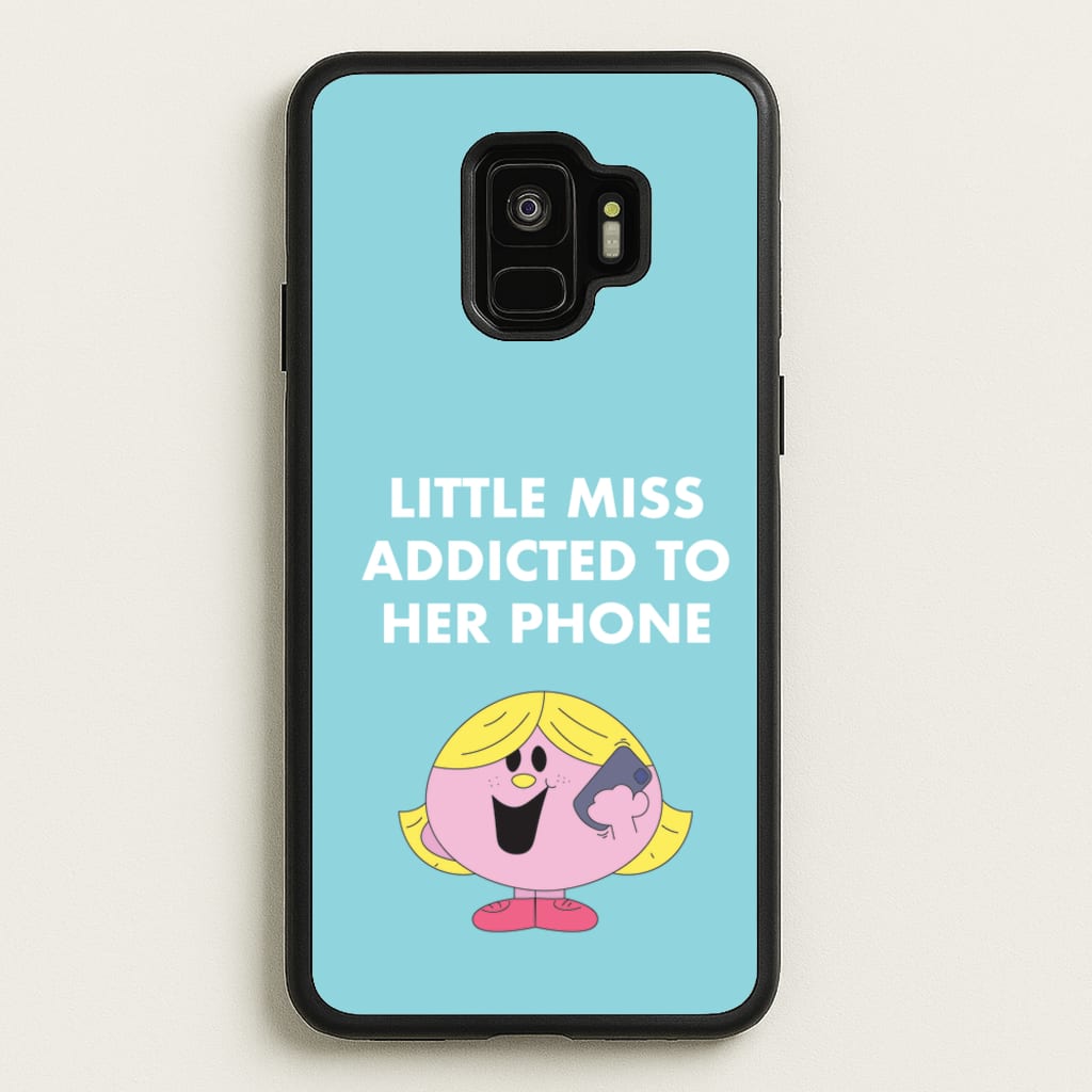 Little Miss Addicted To Her Phone - Aesthetic Quote - Aesthetic Quote Phone Case for Galaxy S9