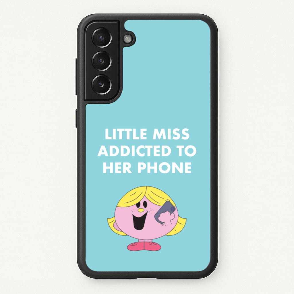 Little Miss Addicted To Her Phone - Aesthetic Quote - Aesthetic Quote Phone Case for Galaxy S21