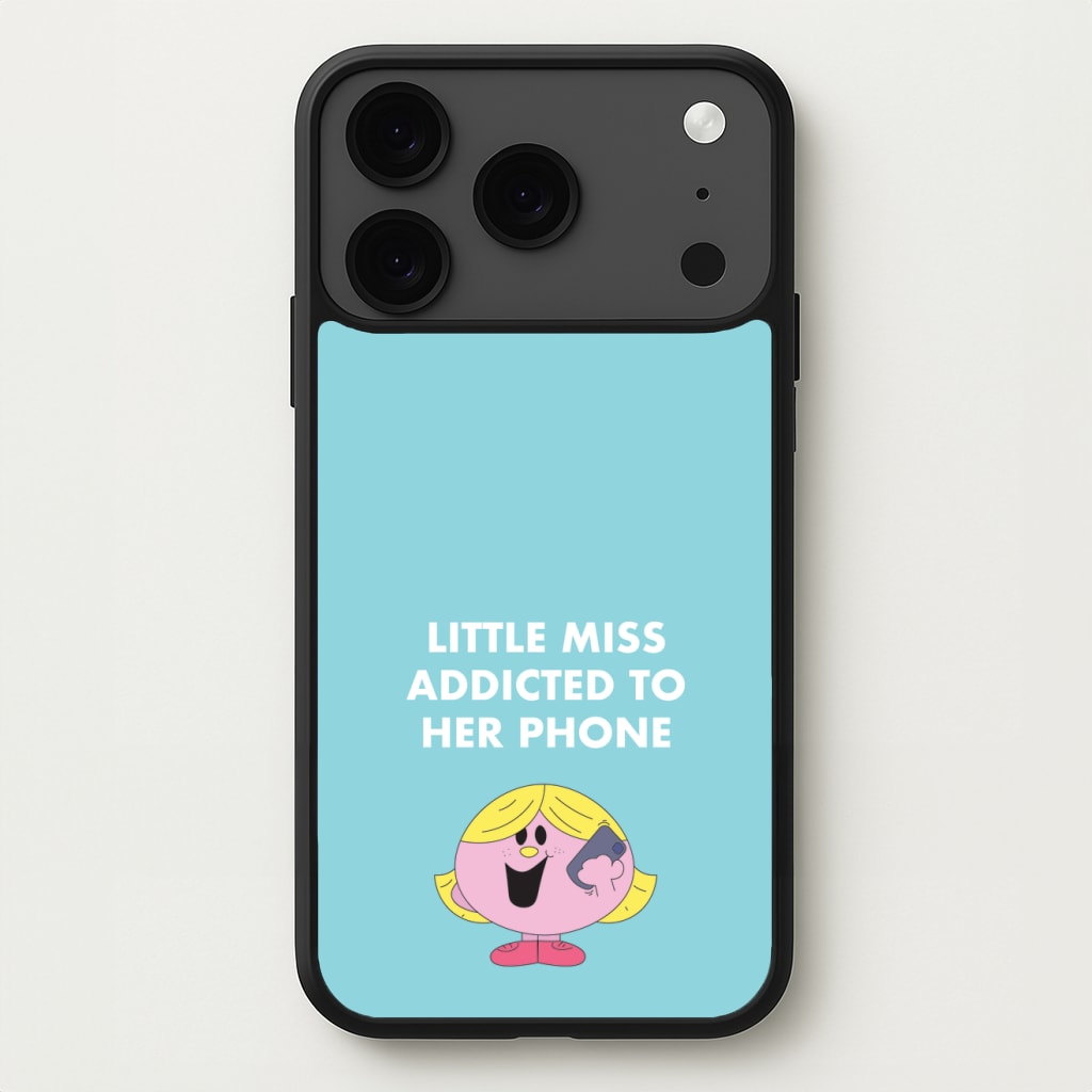 Little Miss Addicted To Her Phone - Aesthetic Quote Phone Case for iPhone 17 Pro