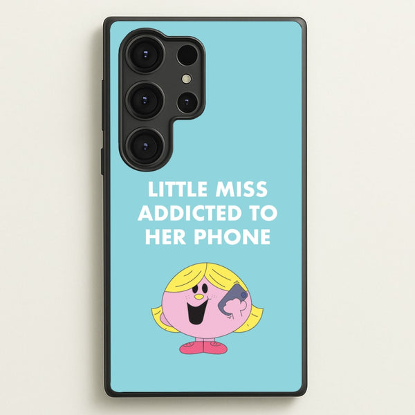 Little Miss Addicted To Her Phone - Aesthetic Quote - Aesthetic Quote Phone Case for Galaxy S25 Ultra