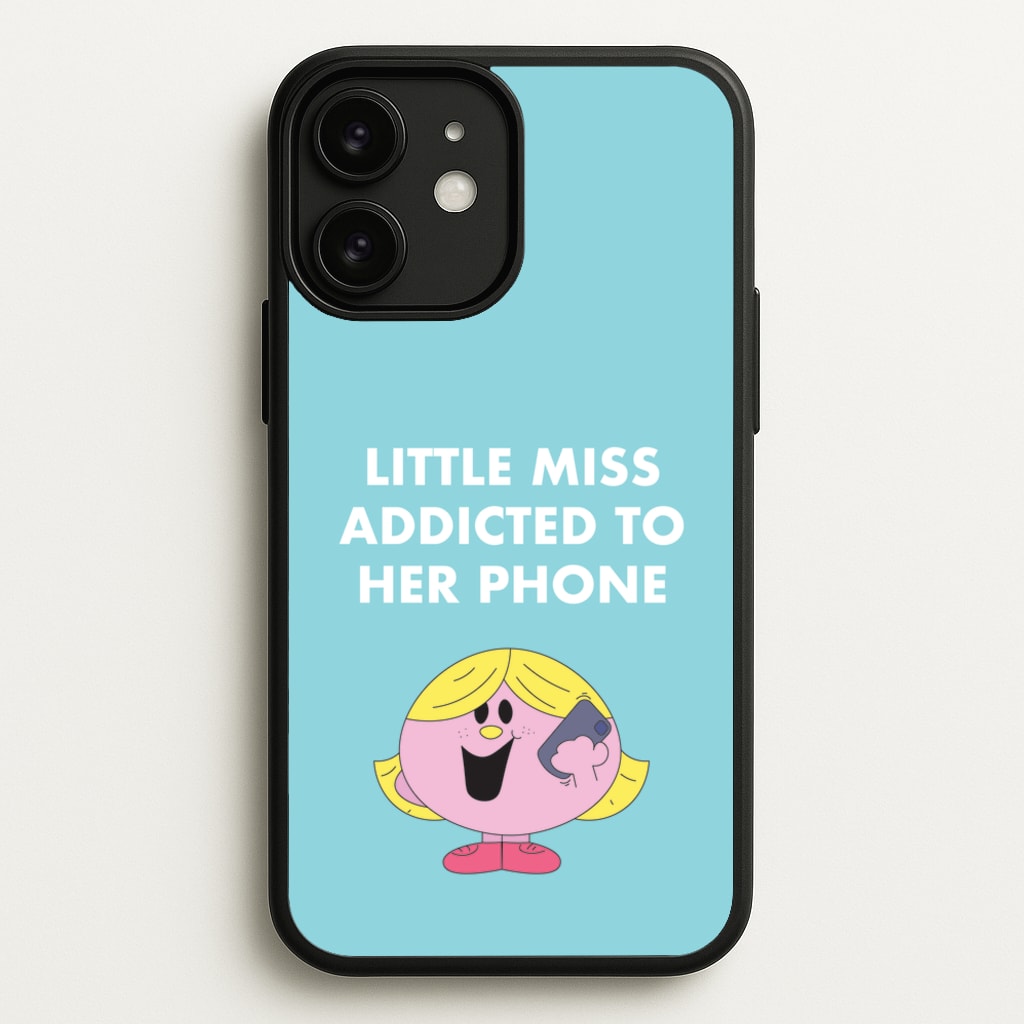 Little Miss Addicted To Her Phone - Aesthetic Quote - Aesthetic Quote Phone Case for iPhone 11