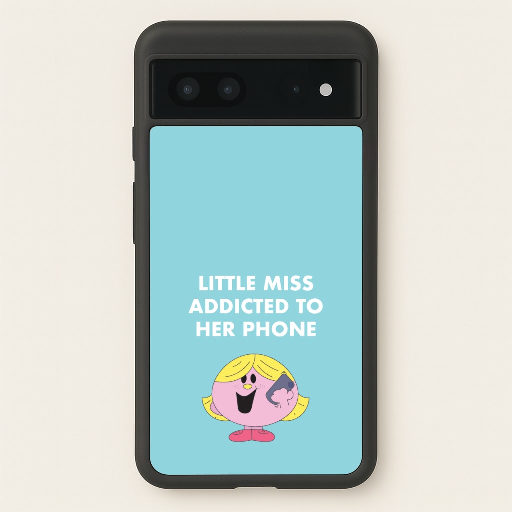 Little Miss Addicted To Her Phone - Aesthetic Quote - Aesthetic Quote Phone Case for Google Pixel 7