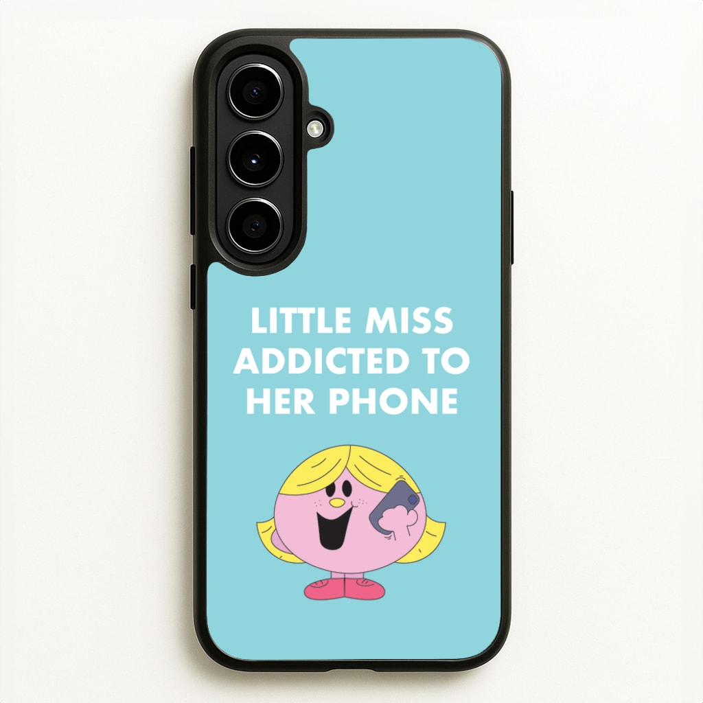 Little Miss Addicted To Her Phone - Aesthetic Quote - Aesthetic Quote Phone Case for Galaxy A56