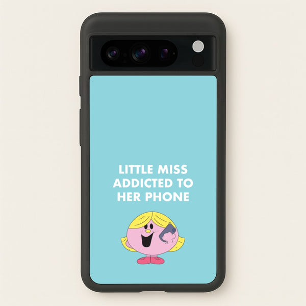Little Miss Addicted To Her Phone - Aesthetic Quote - Aesthetic Quote Phone Case for Google Pixel 8 Pro