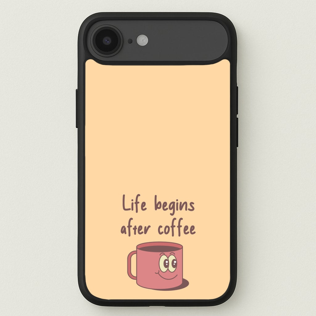 Life Begins After Coffee - Aesthetic Quote Phone Case for iPhone 17 Air