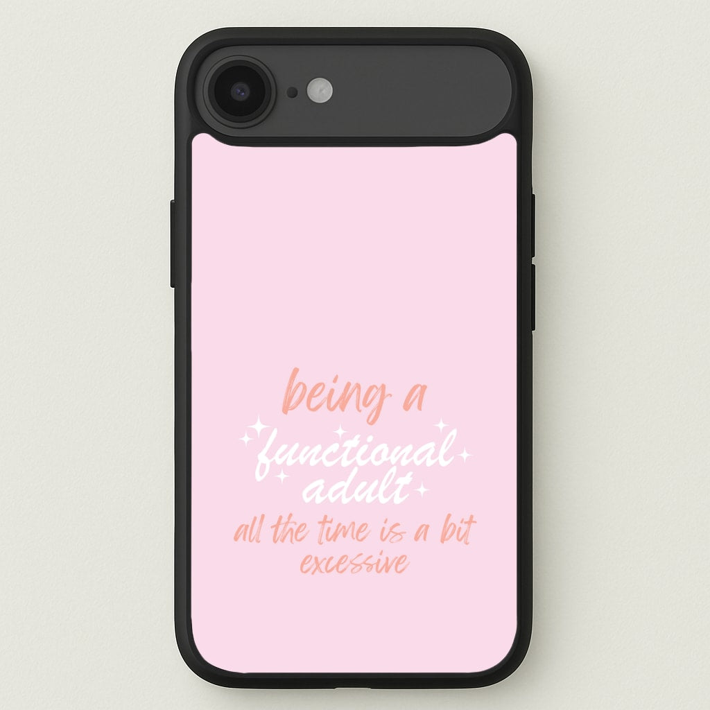 Being A Functional Adult - Aesthetic Quote Phone Case for iPhone 17 Air