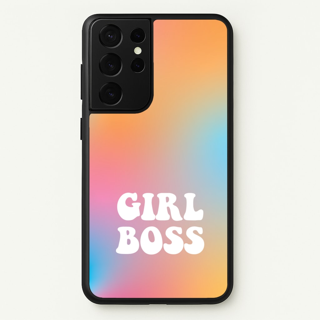 Girl Boss - Aesthetic Quote - Aesthetic Quote Phone Case for Galaxy S21 Ultra