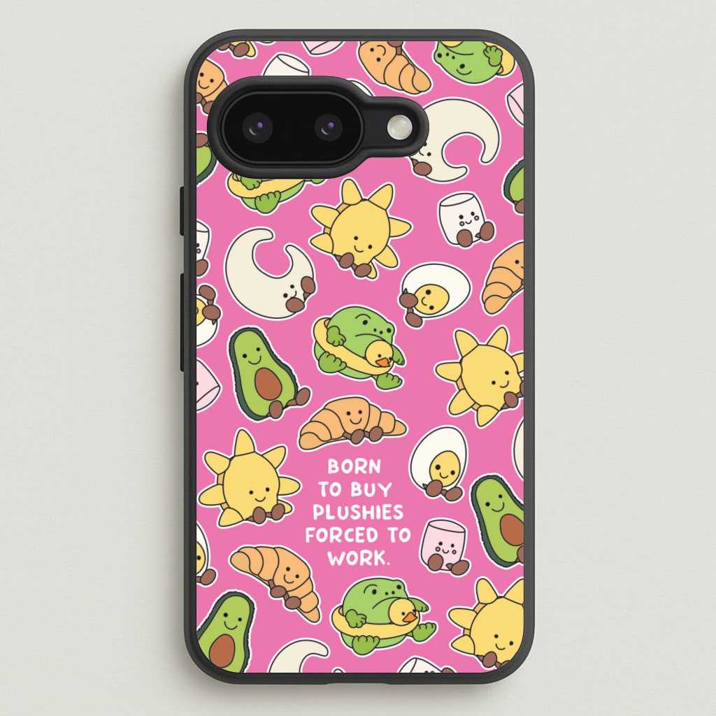 Born To Buy Plushy - Plushy Phone Case for Google Pixel 9a