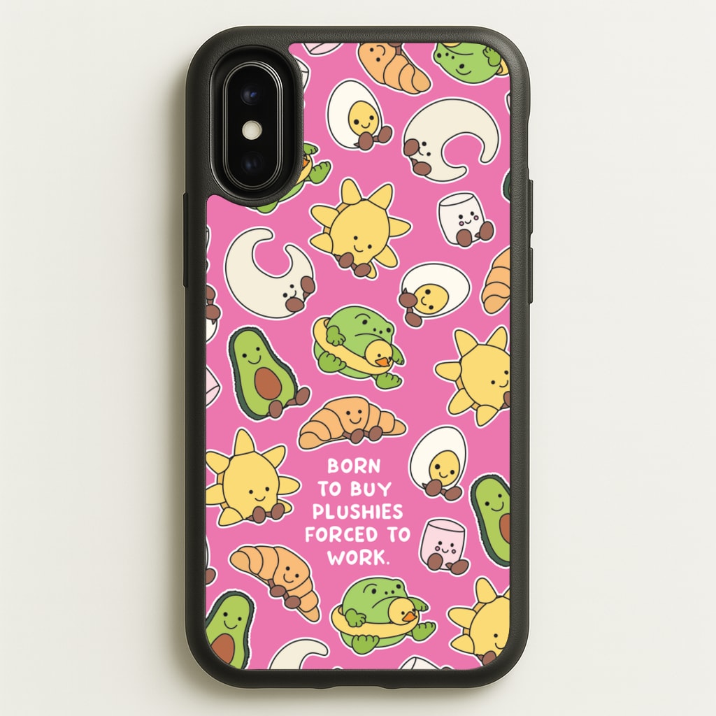 Born To Buy Plushy - Plushy Phone Case for iPhone X / XS
