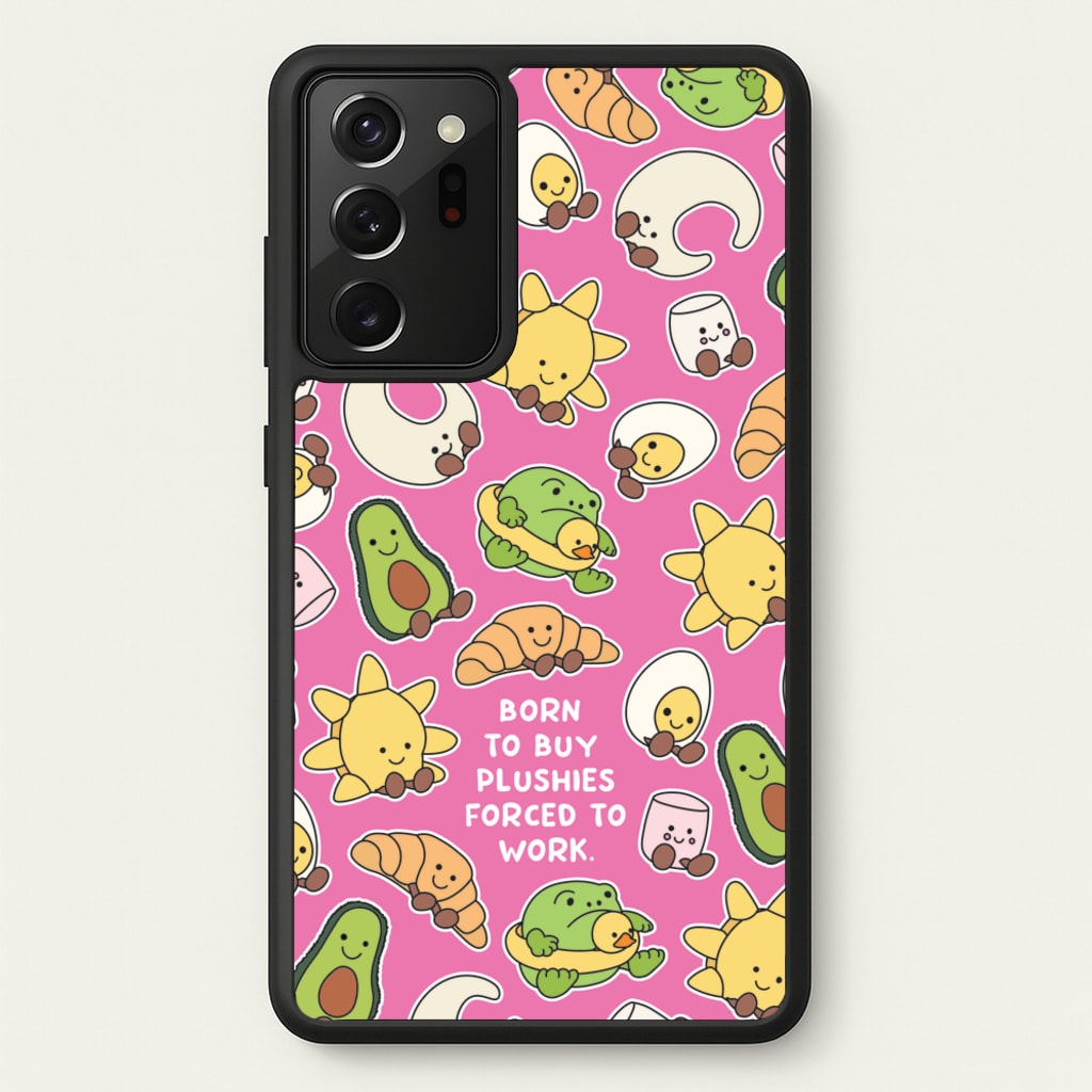 Born To Buy Plushy - Plushy Phone Case for Galaxy Note 20 Ultra