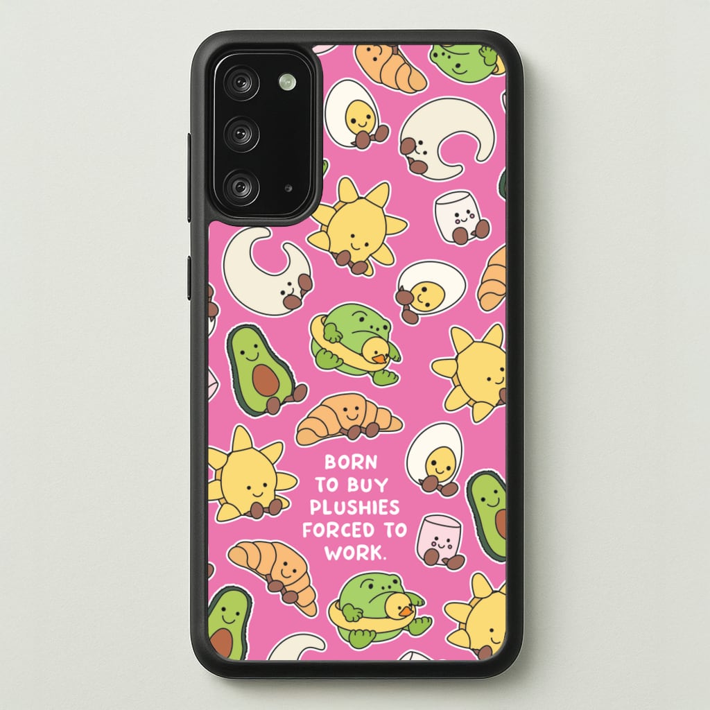Born To Buy Plushy - Plushy Phone Case for Galaxy Note 20