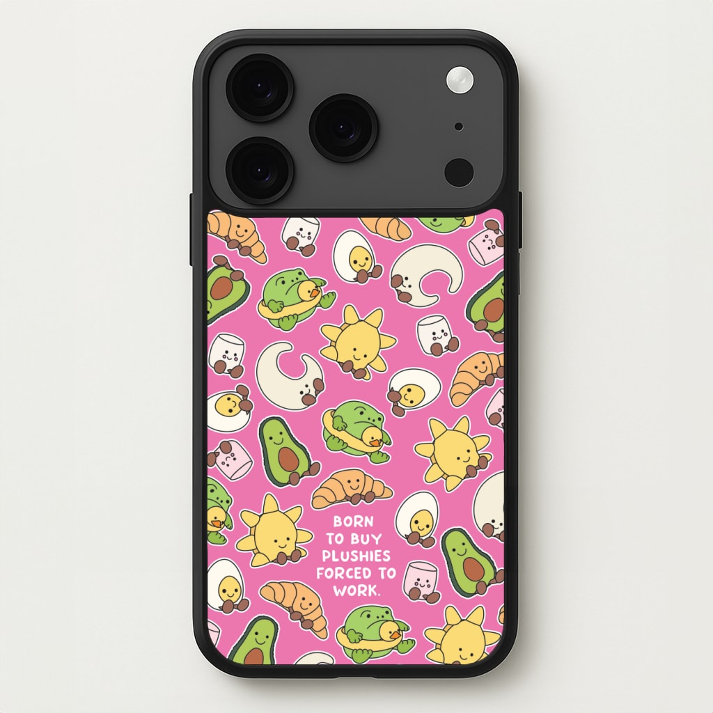 Born To Buy Plushy Phone Case for iPhone 17 Pro
