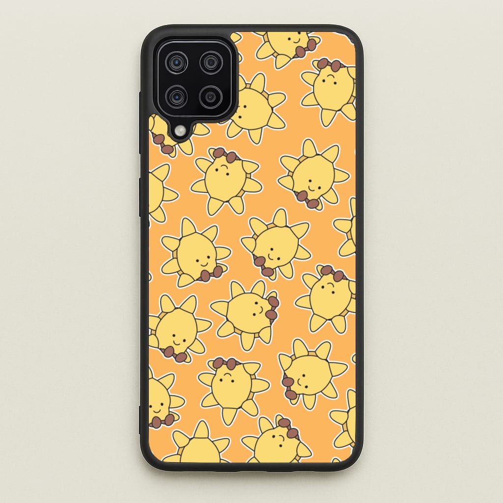 Sun Pattern - Plushy - Plushy Phone Case for Galaxy A12