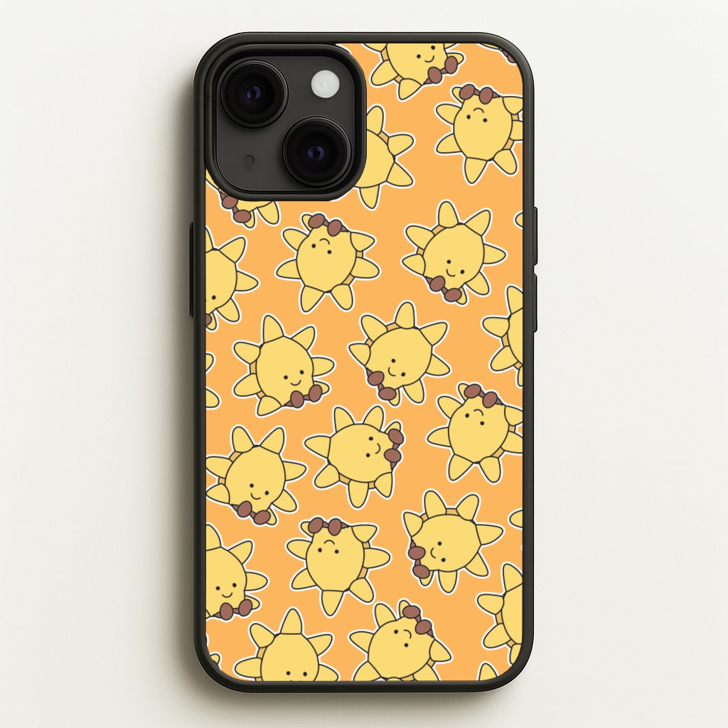 Sun Pattern - Plushy - Plushy Phone Case for iPhone 13 Mini