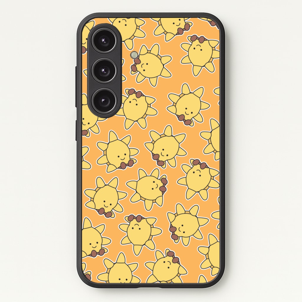 Sun Pattern - Plushy - Plushy Phone Case for Galaxy S25 Plus