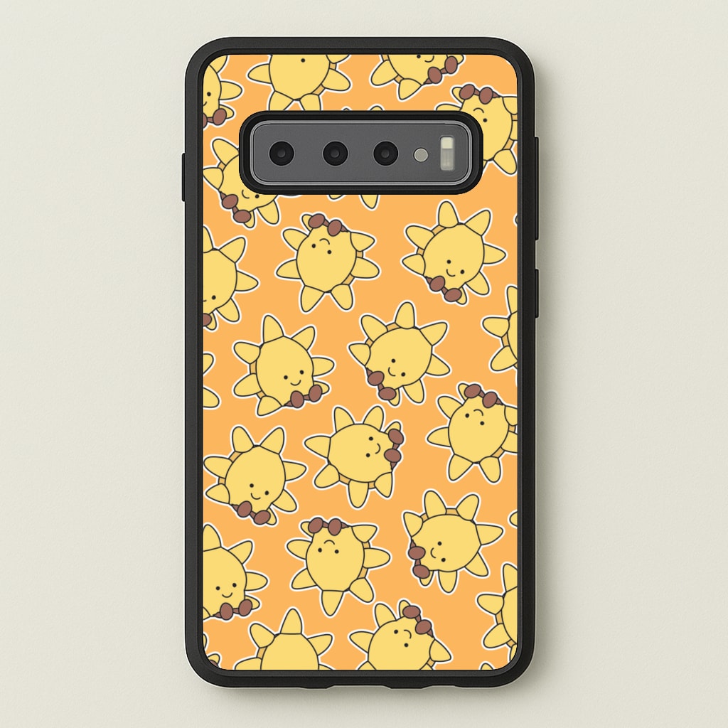 Sun Pattern - Plushy - Plushy Phone Case for Galaxy S10 Plus