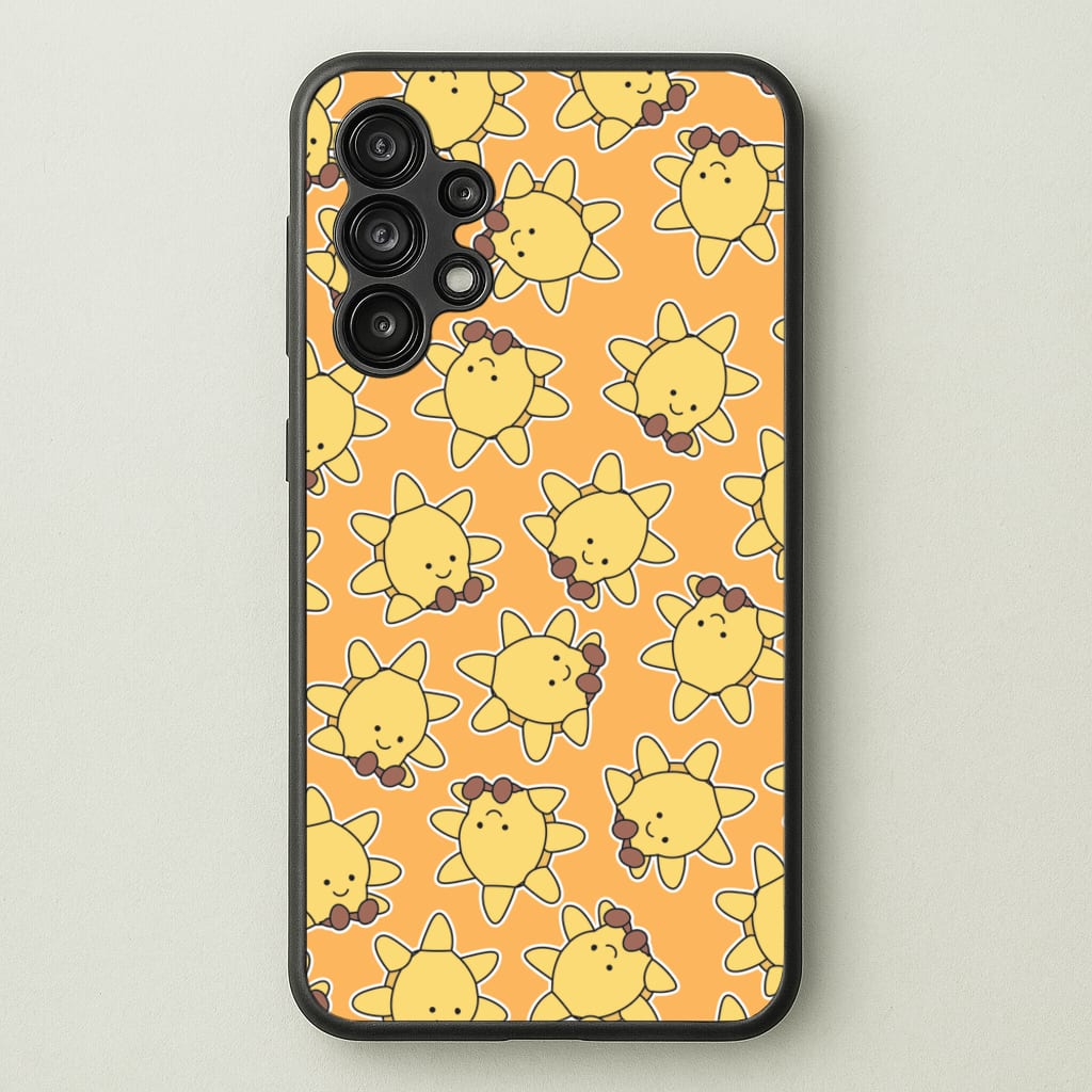 Sun Pattern - Plushy - Plushy Phone Case for Galaxy A13