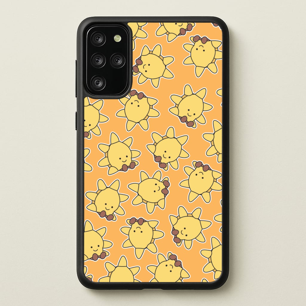 Sun Pattern - Plushy - Plushy Phone Case for Galaxy S20 Plus