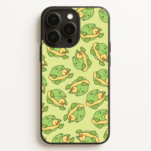 Frog Pattern - Plushy - Plushy Phone Case for iPhone 16 Pro Max