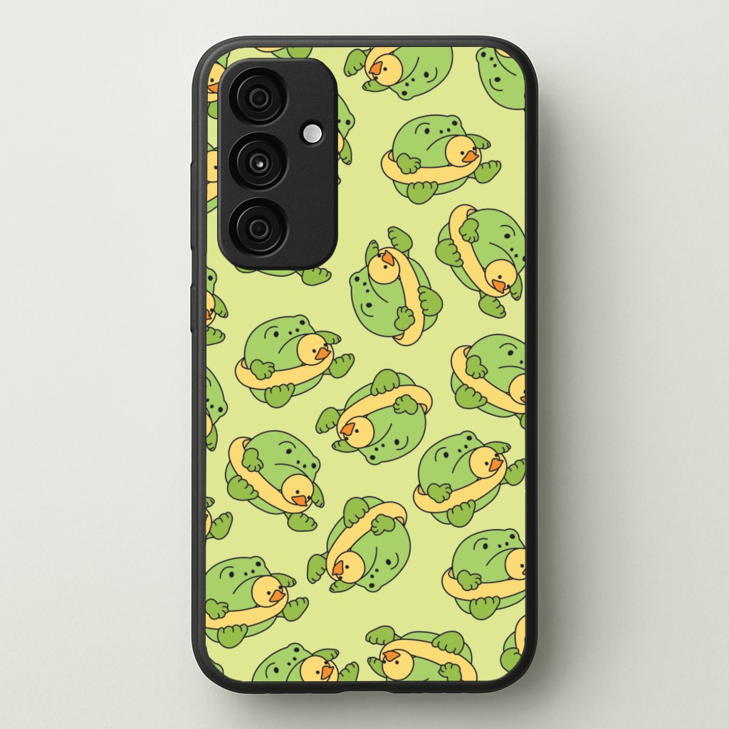 Frog Pattern - Plushy - Plushy Phone Case for Galaxy A55