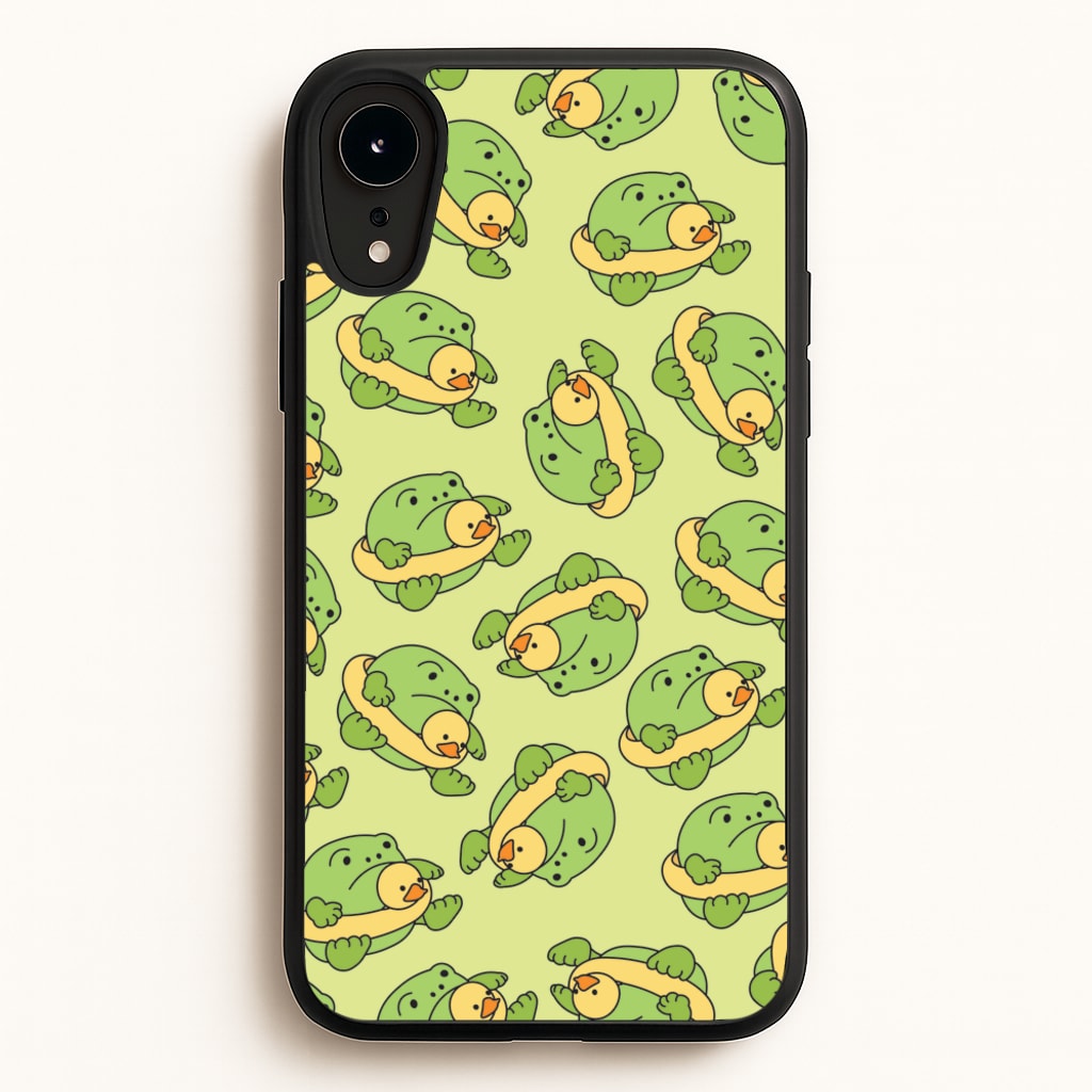Frog Pattern - Plushy - Plushy Phone Case for iPhone XR