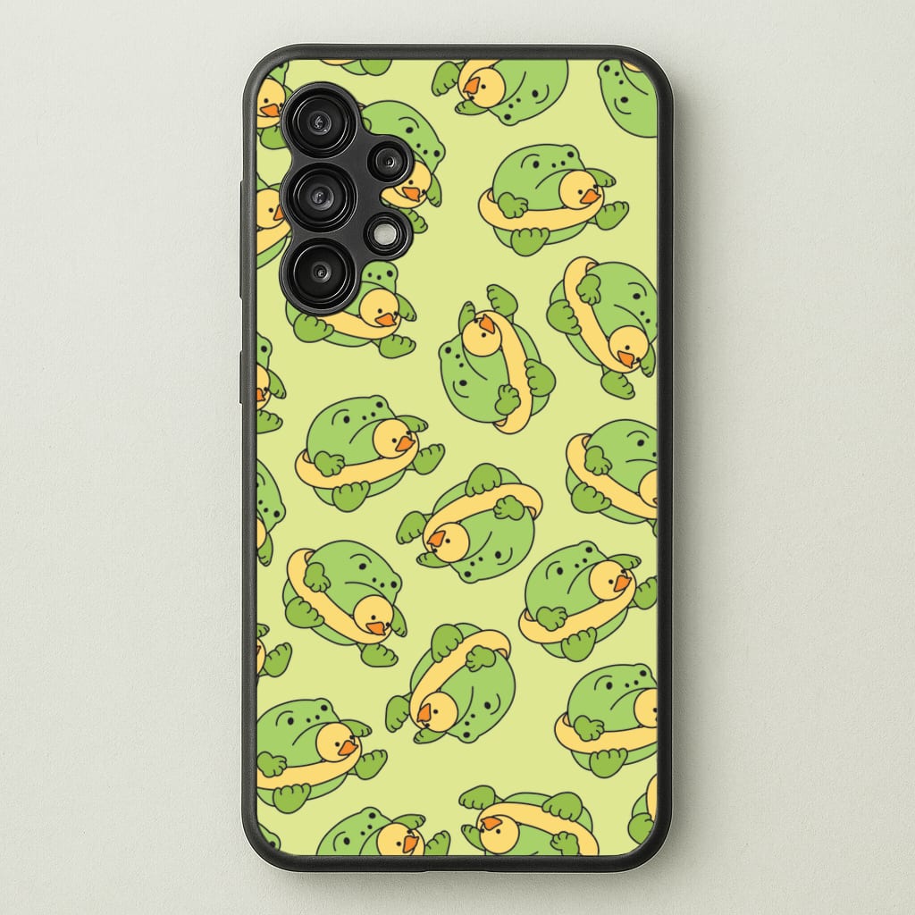 Frog Pattern - Plushy - Plushy Phone Case for Galaxy A13