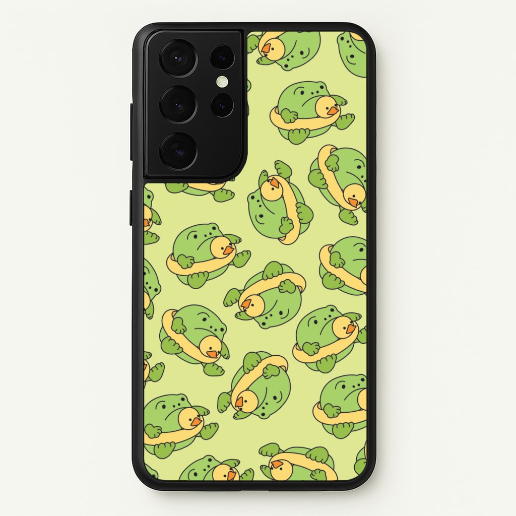 Frog Pattern - Plushy - Plushy Phone Case for Galaxy S21 Ultra