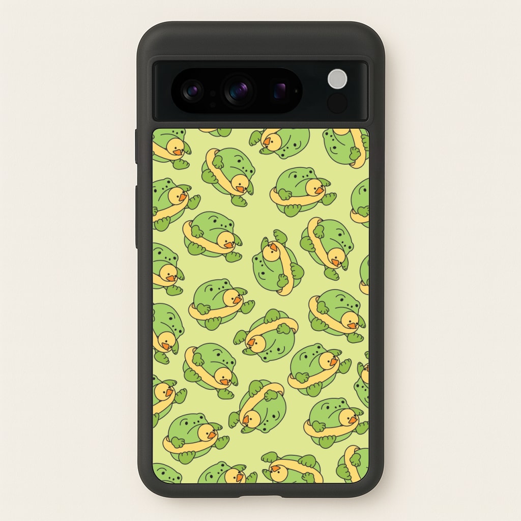 Frog Pattern - Plushy - Plushy Phone Case for Google Pixel 8 Pro