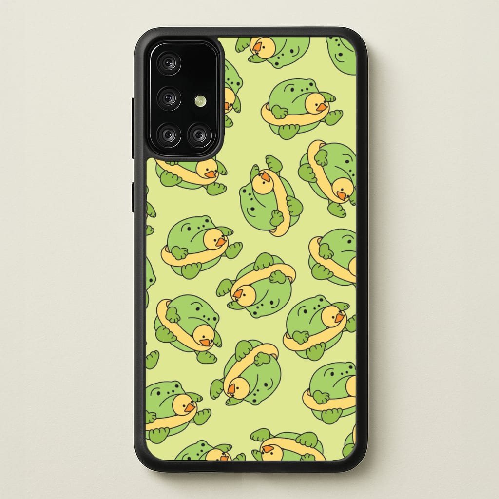 Frog Pattern - Plushy - Plushy Phone Case for Galaxy A71