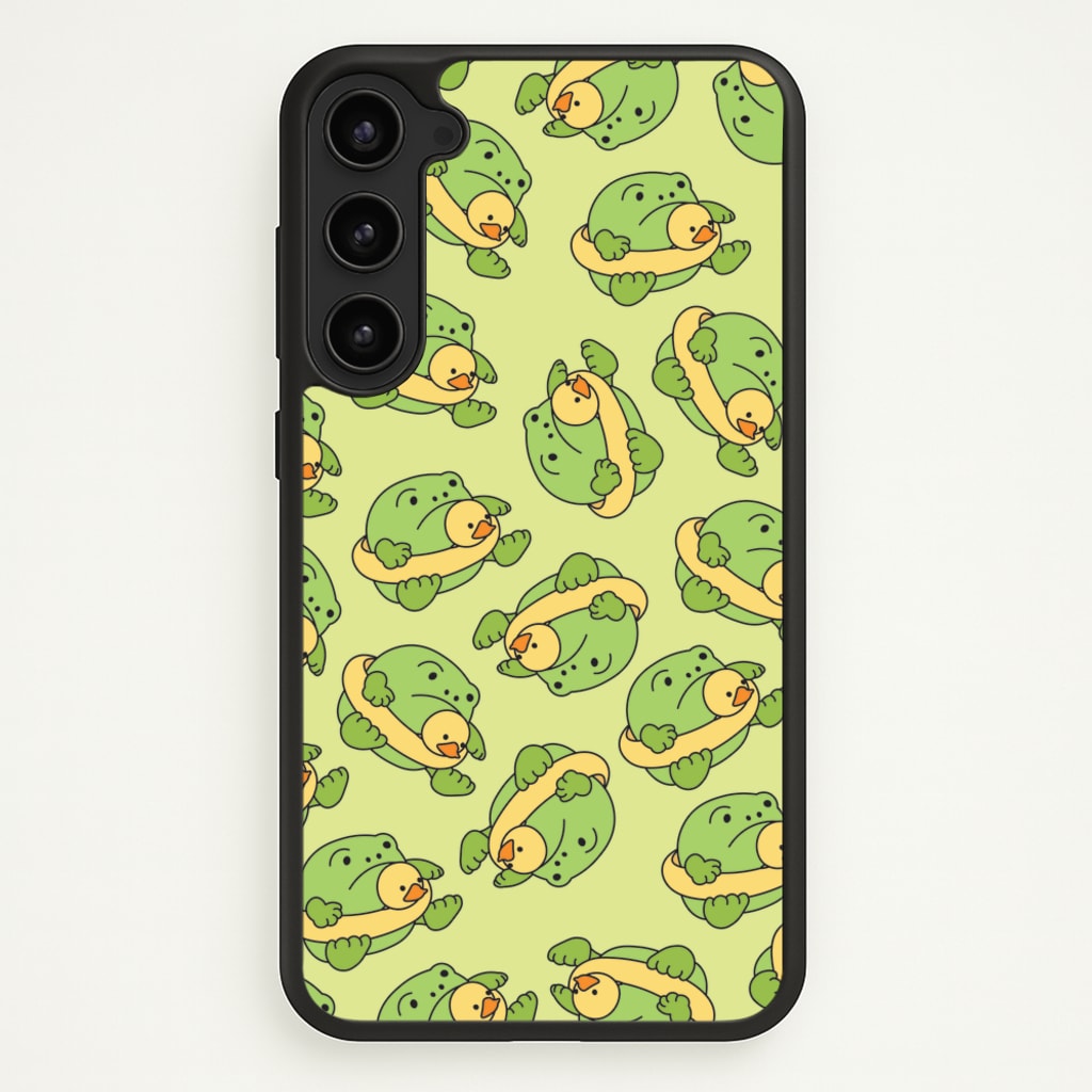 Frog Pattern - Plushy - Plushy Phone Case for Galaxy S23 Plus