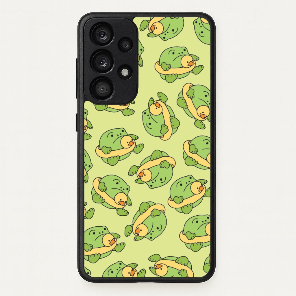 Frog Pattern - Plushy - Plushy Phone Case for Galaxy A53