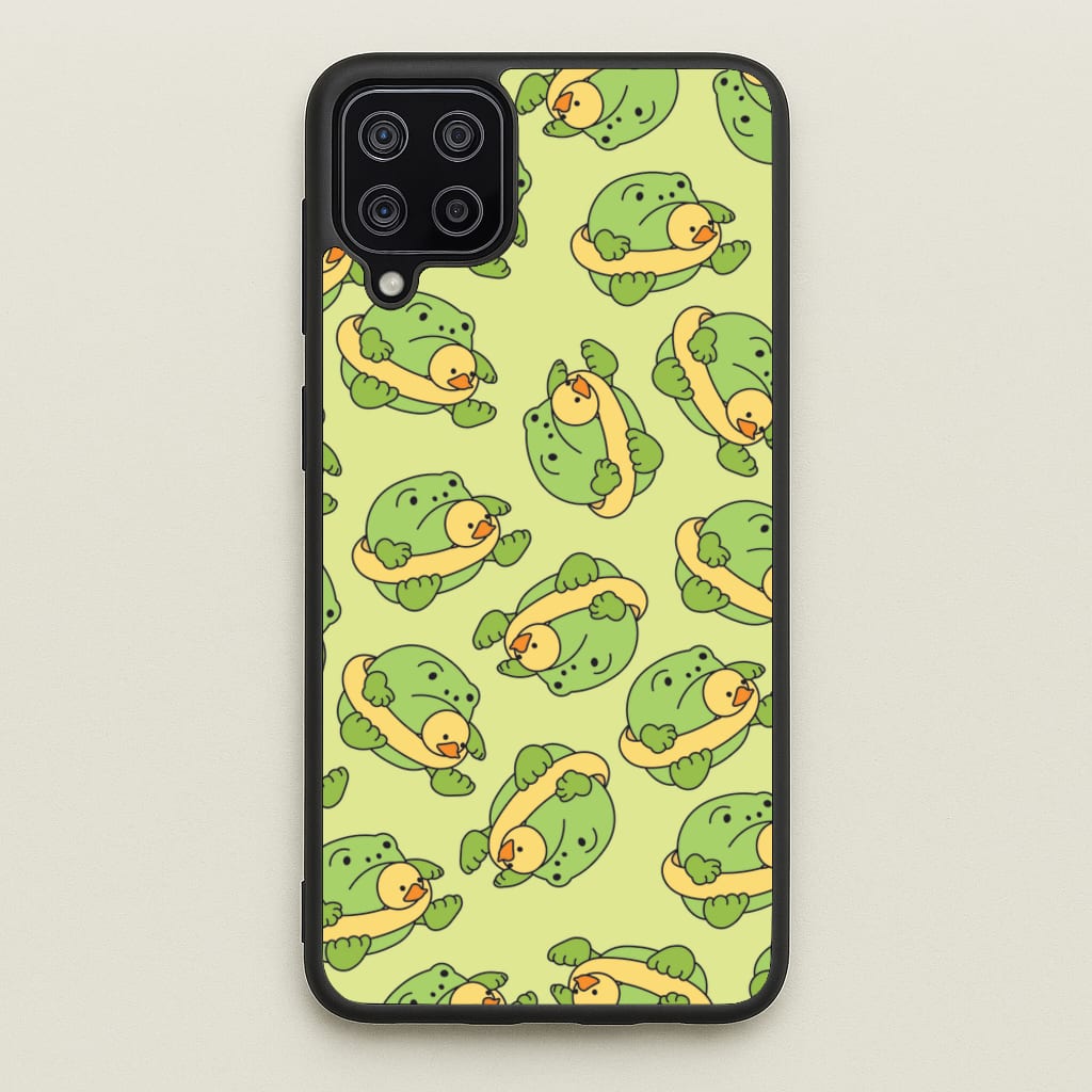 Frog Pattern - Plushy - Plushy Phone Case for Galaxy A12