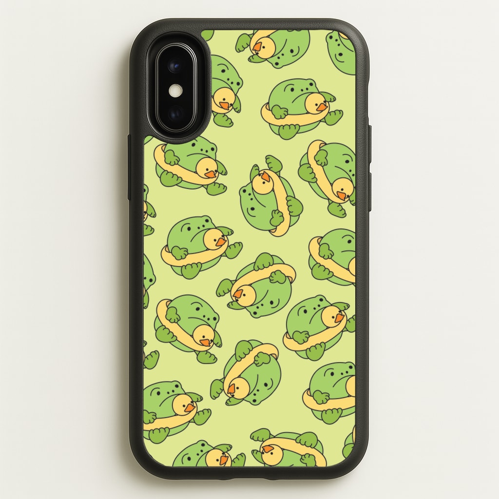 Frog Pattern - Plushy - Plushy Phone Case for iPhone X / XS