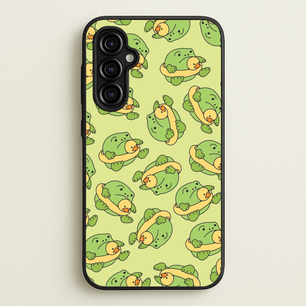 Frog Pattern - Plushy - Plushy Phone Case for Galaxy A54